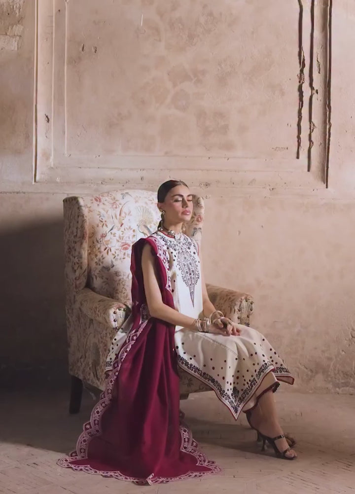 Suroor by Bin Ilyas RTW Embroidered Jacquard Lawn 3 Piece Suit BI26PSL 245A - Festive Collection