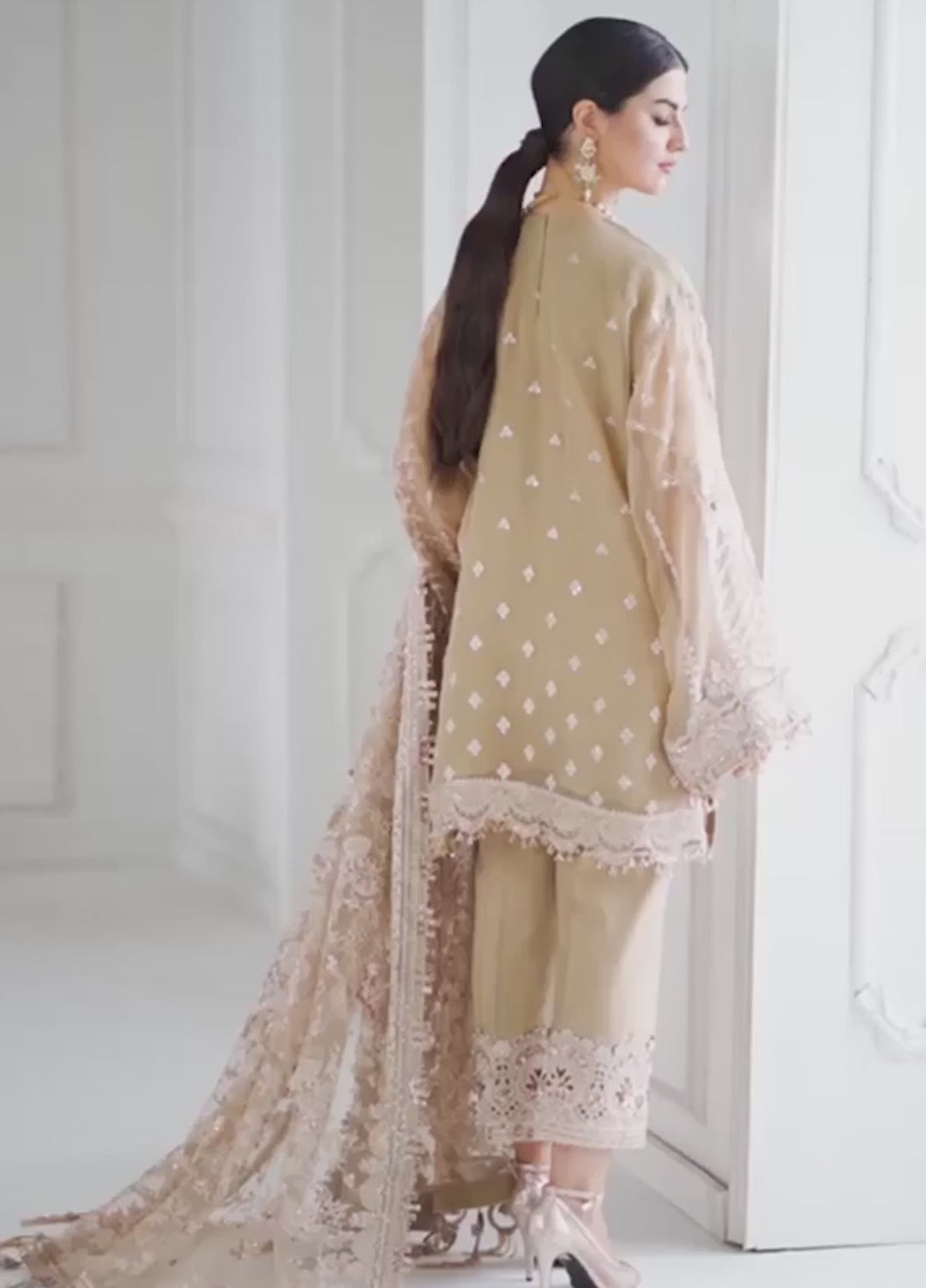 Chantelle by Baroque Unstitched Embroidered Chiffon 3 Piece Suit BQ26UCF CH10-D04 - Festive Collection
