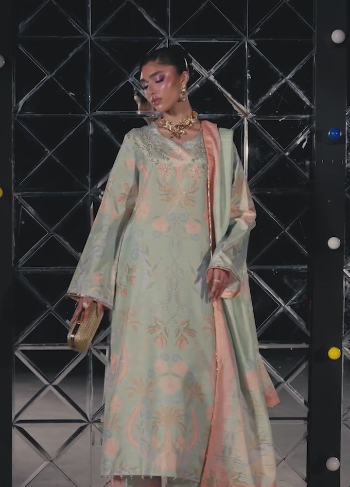 Luxe by Rang Rasiya Unstitched Printed Raw Silk 3 Piece Suit RR26ULS Marvelle - Festive Collection