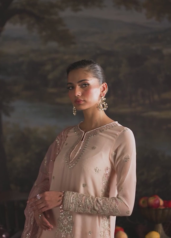 Zarif Embroidered Chiffon Suits Unstitched 3 Piece ZR25UF Prc-08 Lucia - Formals Collection