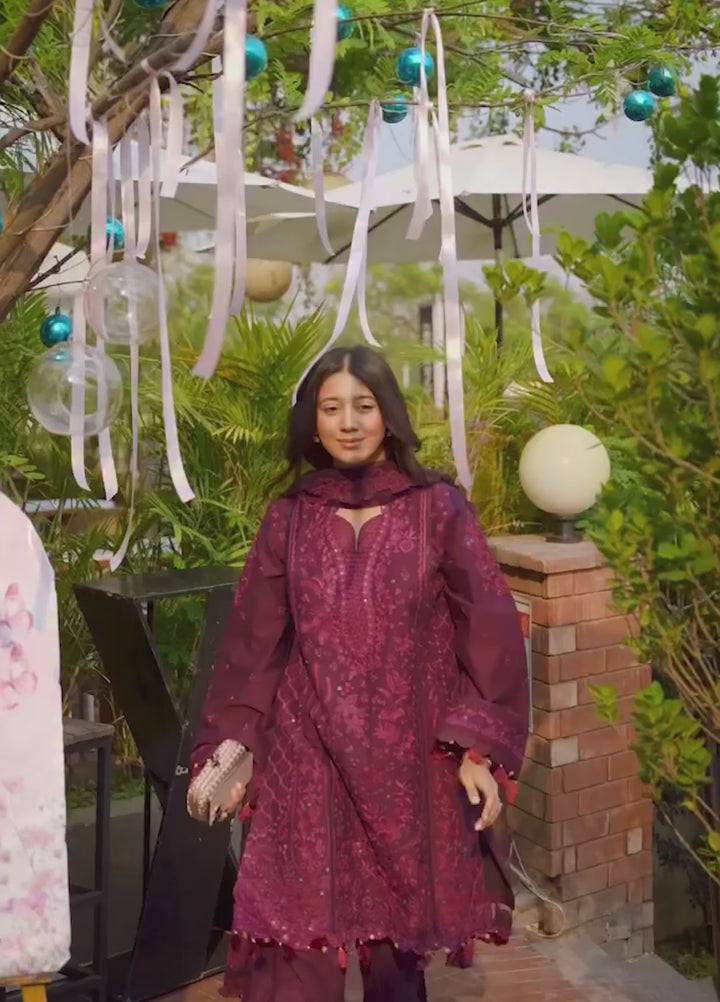 Feerie by Sundas Ahad Unstitched Embroidered Lawn 3 Piece Suit SNA26ULF Elaris ELL-09 - Eid Collection