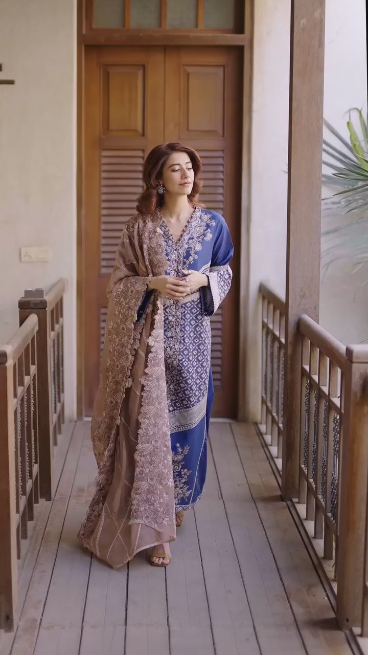 Astoria by Mushq Unstitched Embroidered Lawn 3 Piece Suit MQ26UAL 302-Zenith - Festive Collection