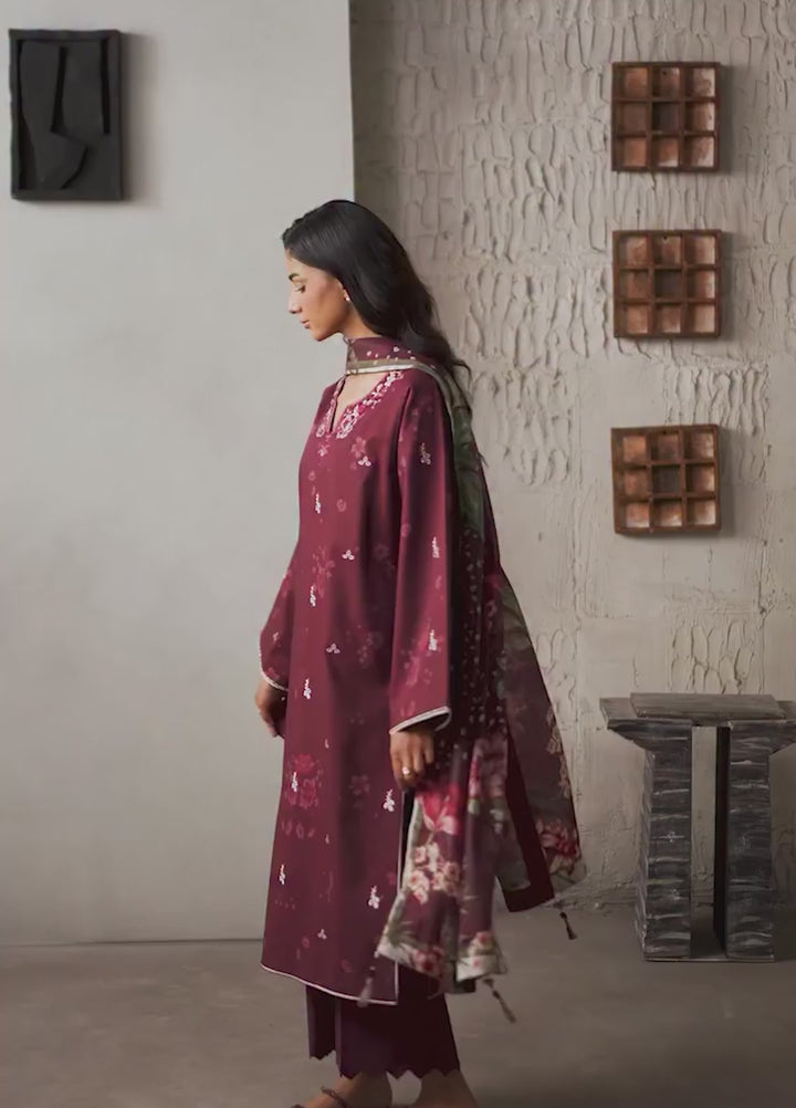 Selure by Seran Women Unstitched Embroidered Lawn 3 Piece Suit SN26ULS Veloura D-06 - Casual Collection