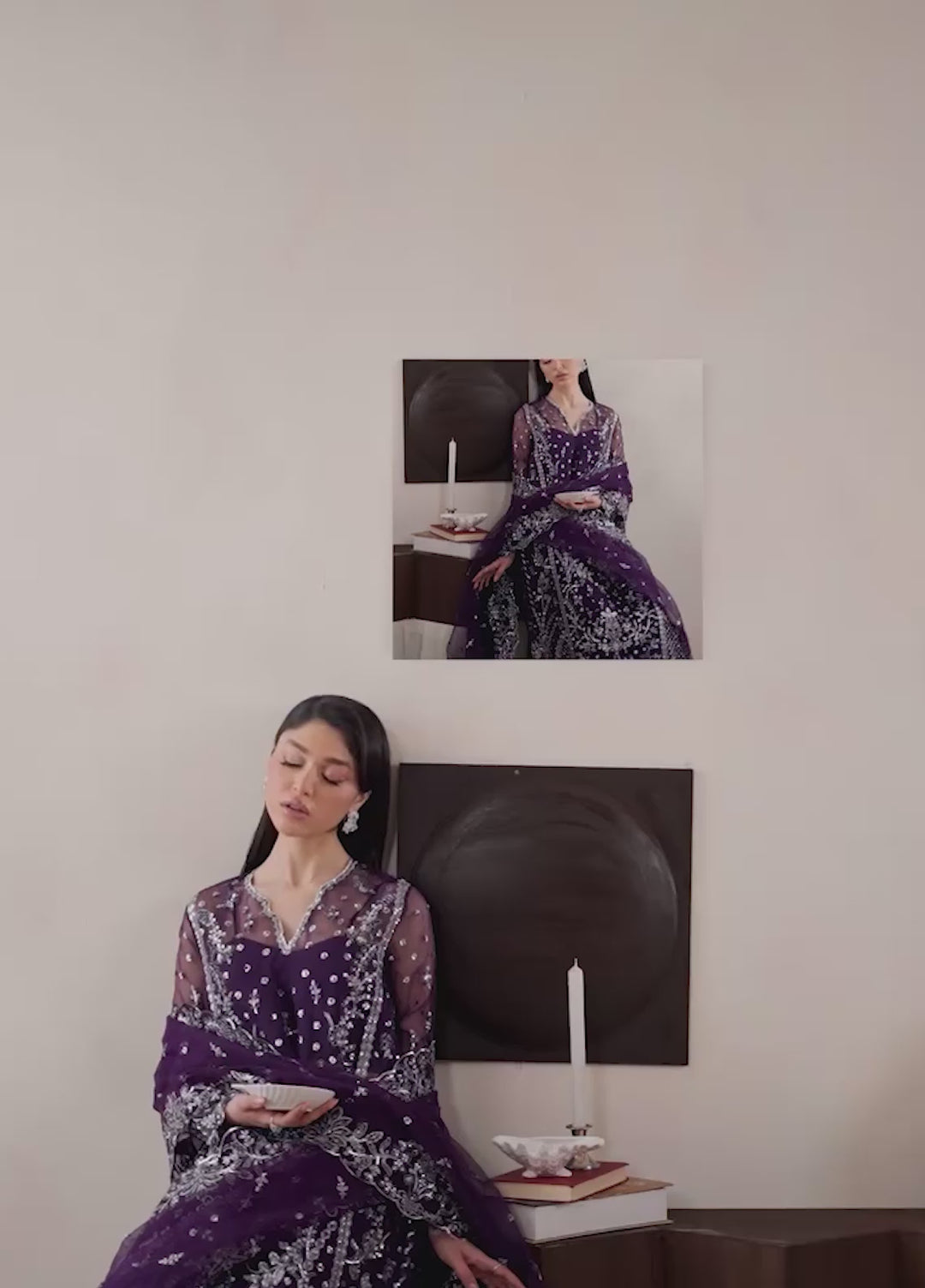 Starlet Jewels by Emaan Adeel Unstitched Embroidered Organza 3 Piece Suit EA26USF Tourmaline - Wedding Collection