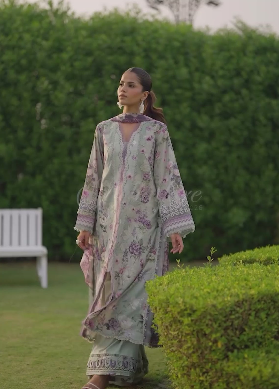 Belladore by Elaf Premium Unstitched Printed Lawn 3 Piece Suit EL26ULB Castella EPA-6A - Summer Collection