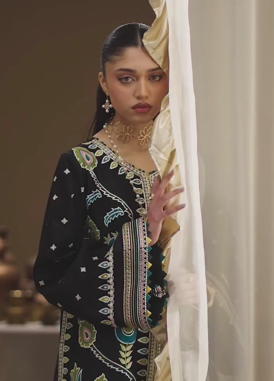 Mashriq by Bin Ilyas Unstitched Embroidered Lawn 3 Piece Suit BI26UML D118B - Festive Collection