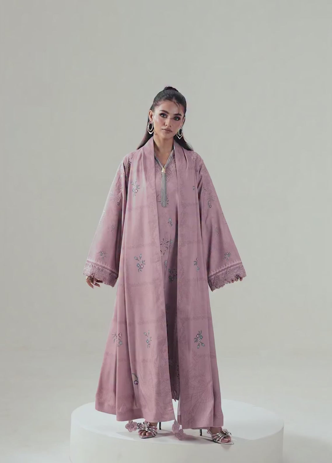 Q prints by Qalamkar Unstitched Embroidered Slub Linen 3 Piece Suit QLK26ULQ Waniya QPW-08B - Winter Collection