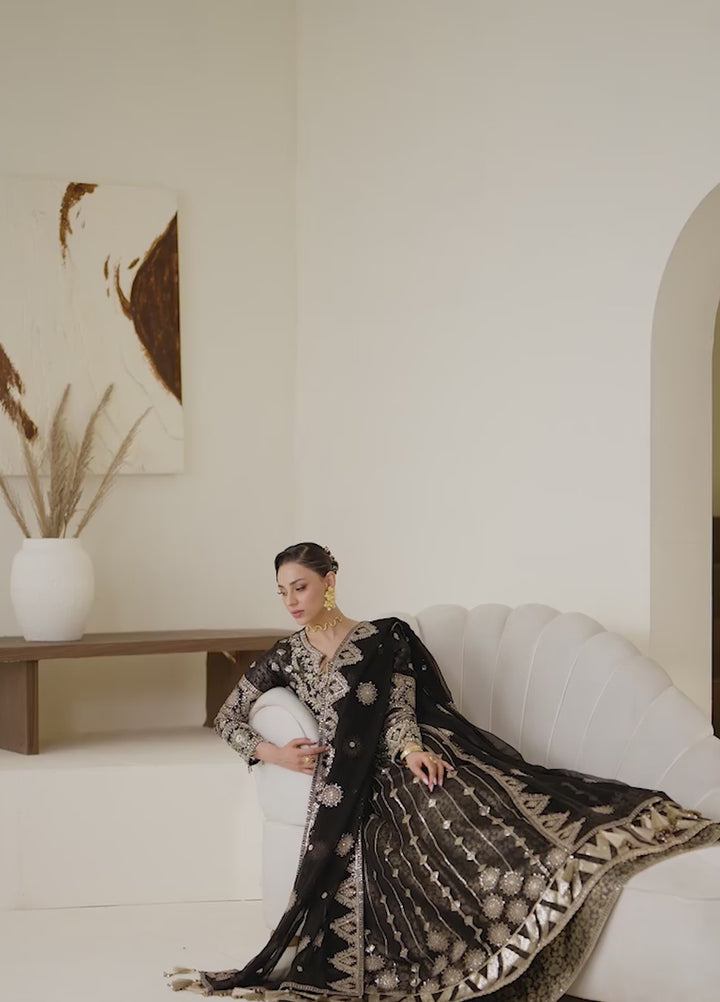 Aymal by Alizeh Fashion Handcrafted Unstitched Embroidered Chiffon 3 Pcs Suit AF26UAC 05-BLANC - Festive Collection