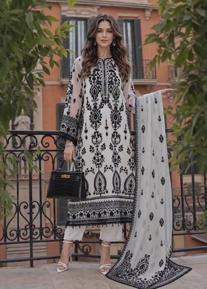 Nooriyah by Saadia Asad Unstitched Embroidered Organza 3 Piece Suit SA26UEN D4 - Wedding Collection