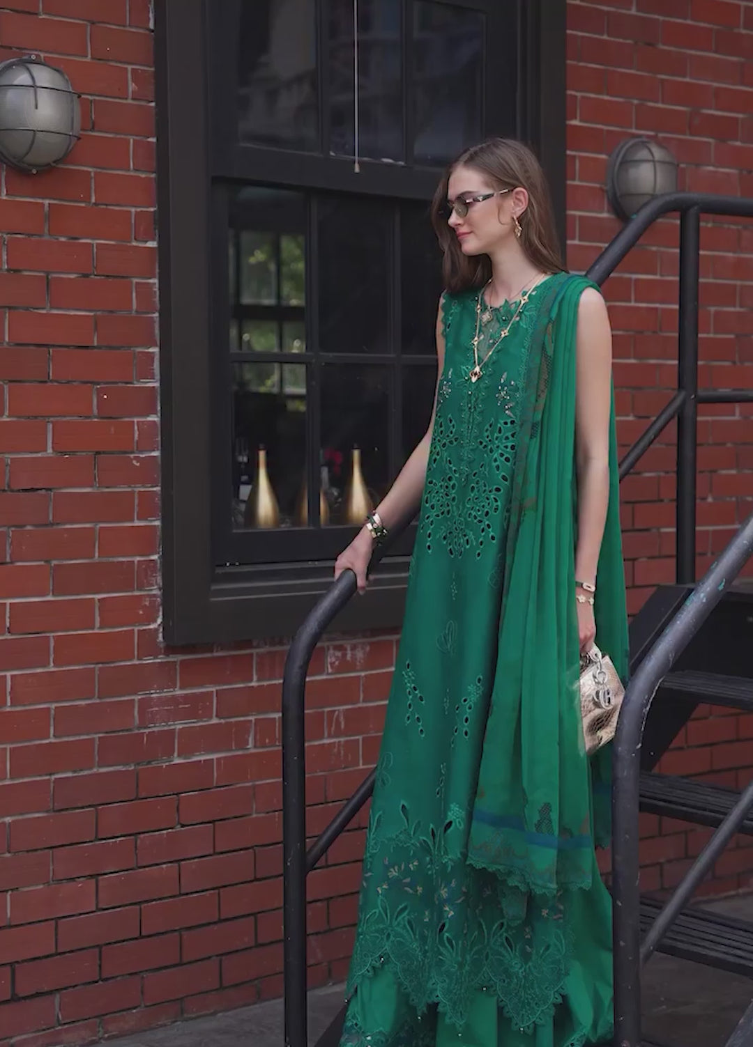 Noor Luxe by Saadia Asad Unstitched Chikankari Embroidered Lawn 3 Piece Suit SA26UNL D-1 TEALINE - Summer Collection