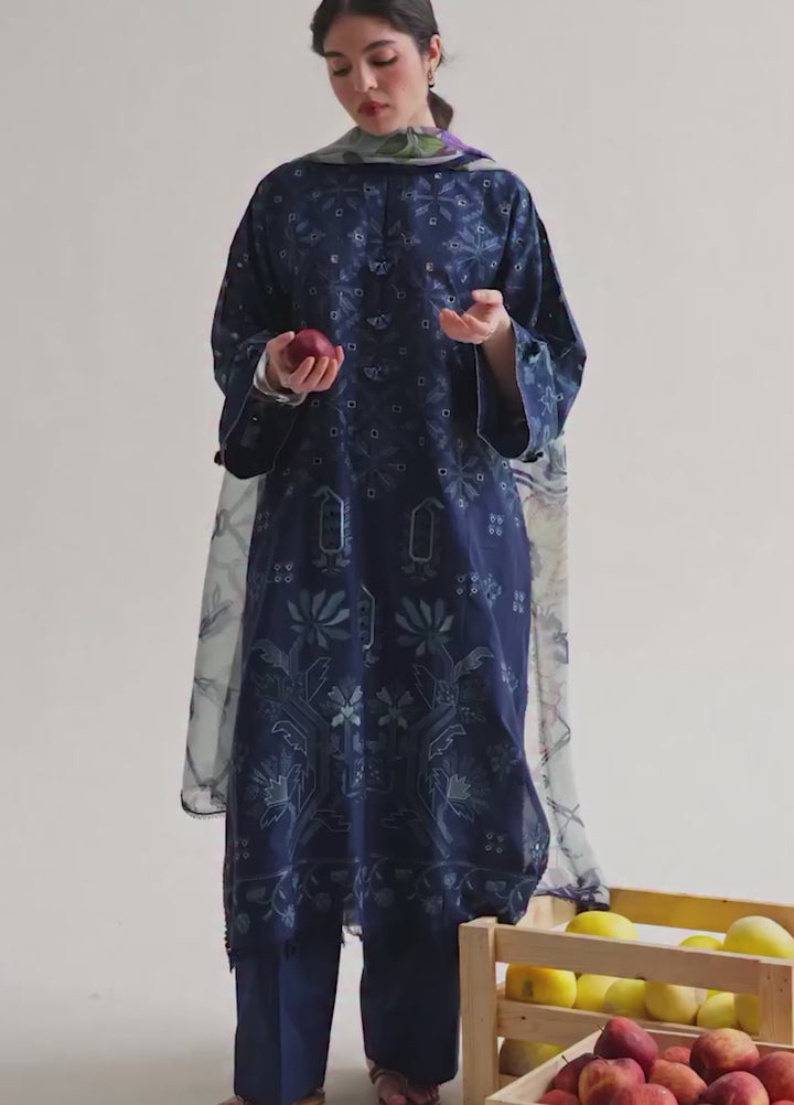 Coco by Zara Shahjahan Unstitched Embroidered Lawn 3 Piece Suit CZS26UCLP SOREN-9A - Eid Collection