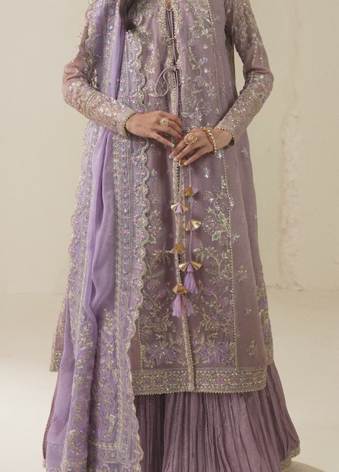 Aik Shaam by AIK Atelier Unstitched Embroidered Chiffon 3 Piece Suit AIK26UAS C2602 - Wedding Collection