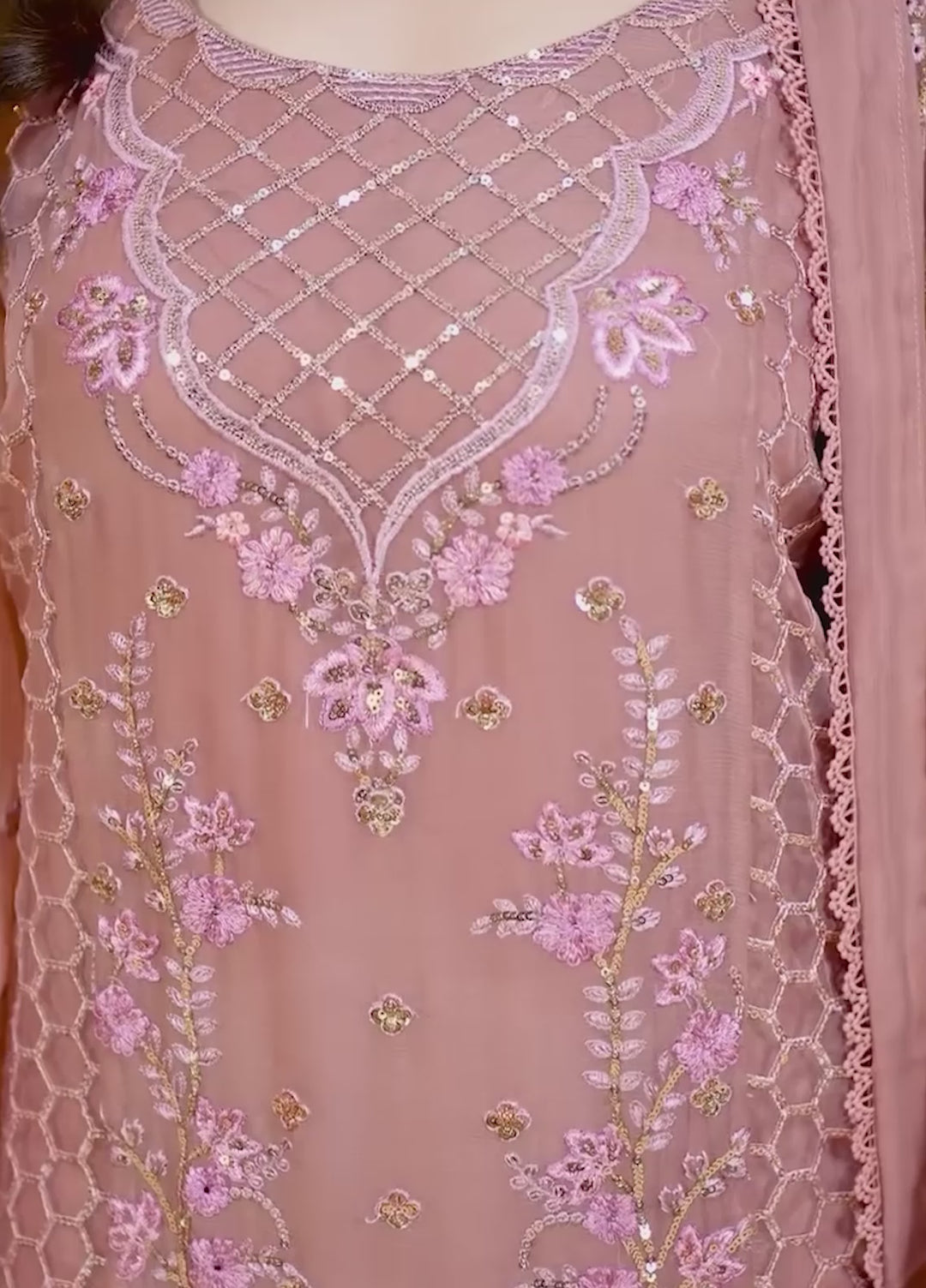 Daastan Raum by Sarb Unstitched Embroidered Chiffon 3 Piece Suit RS26UCD DCL-01 - Festive Collection