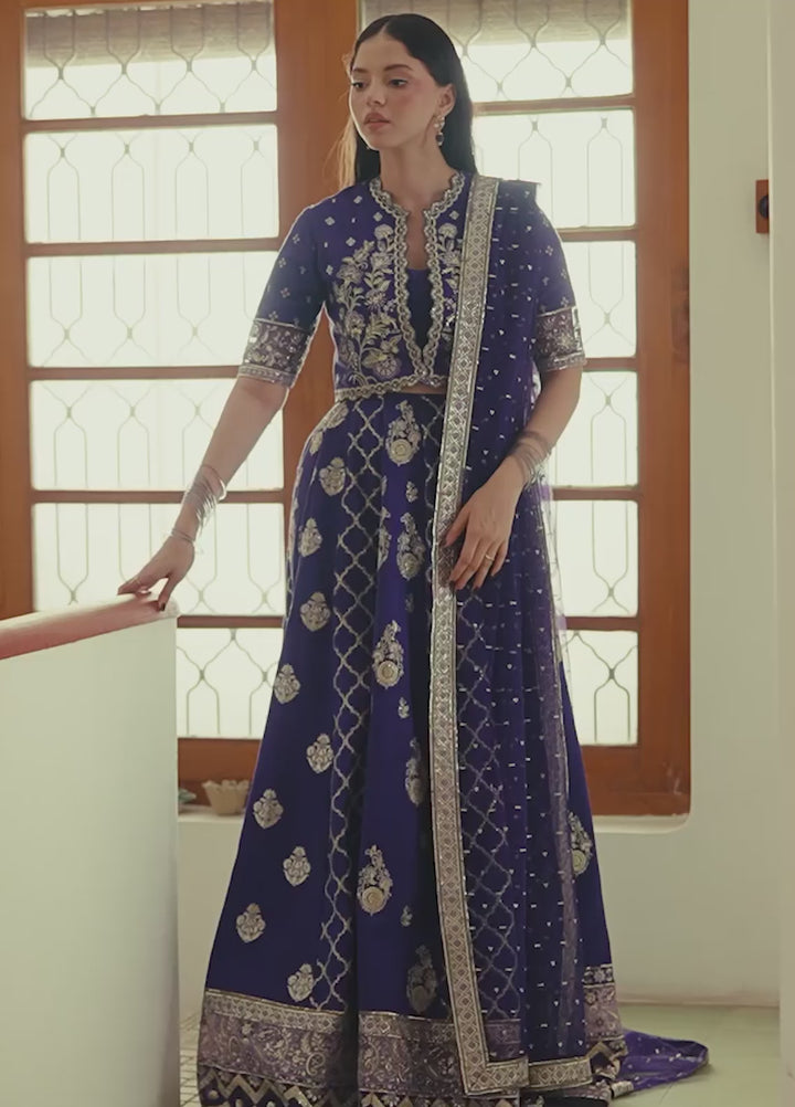 Pehli Nazar by Ayzel Unstitched Embroidered Raw Silk 2 Piece Suit AAF26UPN Yar-E-Dil AYZ-0167 - Wedding Collection