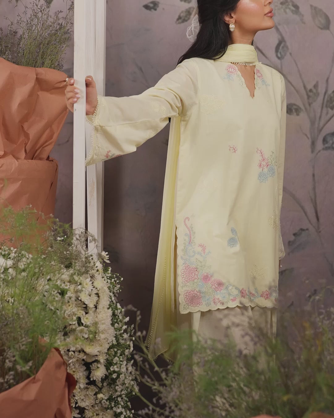 Sahar Women RTW Chikankari Cambric 3 Piece Suit BUTTERCUP Festive Collection