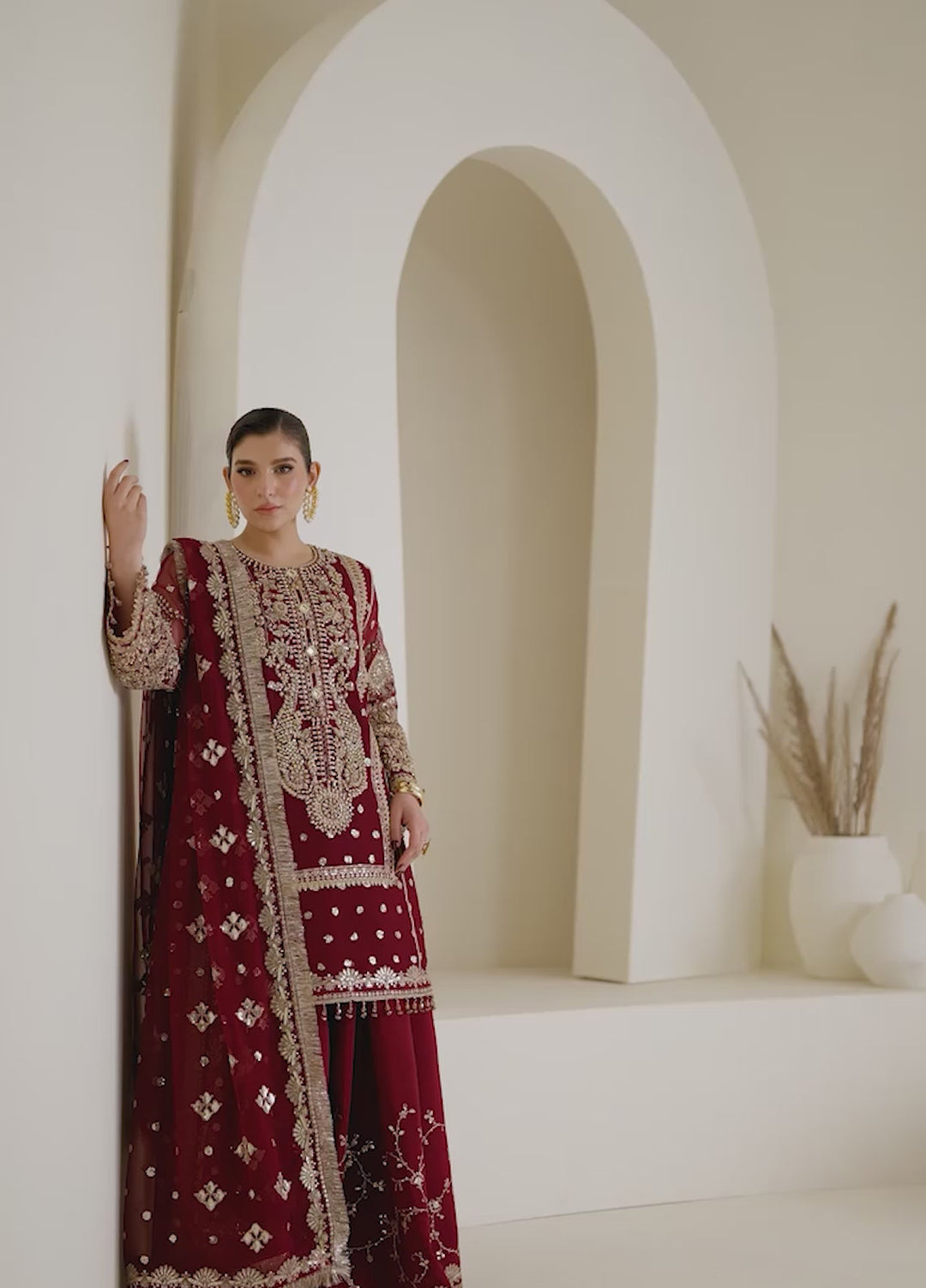 Aymal by Alizeh Fashion Handcrafted Unstitched Embroidered Chiffon 3 Pcs Suit AF26UAC 03-LIRA - Festive Collection