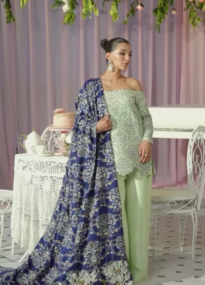 Sera From Nizka By Nida Rehan RTW Embroidered Khaddi Net 3 Piece Suit Sorel - Festive Collection