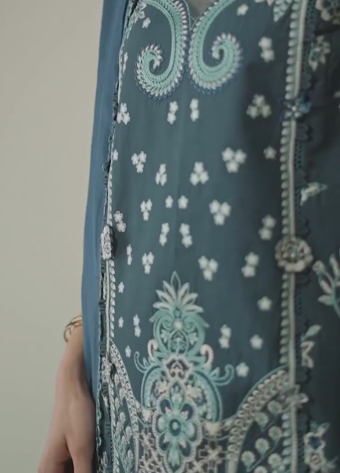 Blooming Flower by Zariya Unstitched Embroidered Lawn 3 Piece Suit ZRY26ULB FAUNA ZB-60101 - Festive Collection