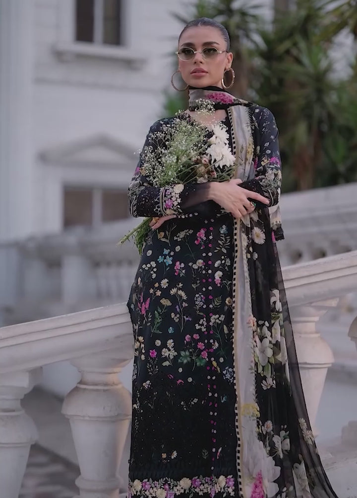 Signature by Elaf Unstitched Embroidered Lawn 3 Piece Suit EL26USLE Sasha ESG-2B - Eid Collection