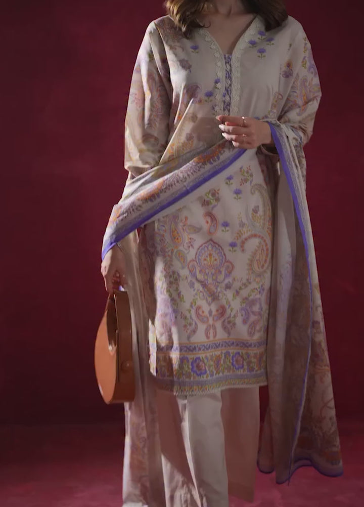 Zoe by Zeen RTW Printed Lawn 3 Piece Suit ZN26UZL WFM36600 - Casual Collection