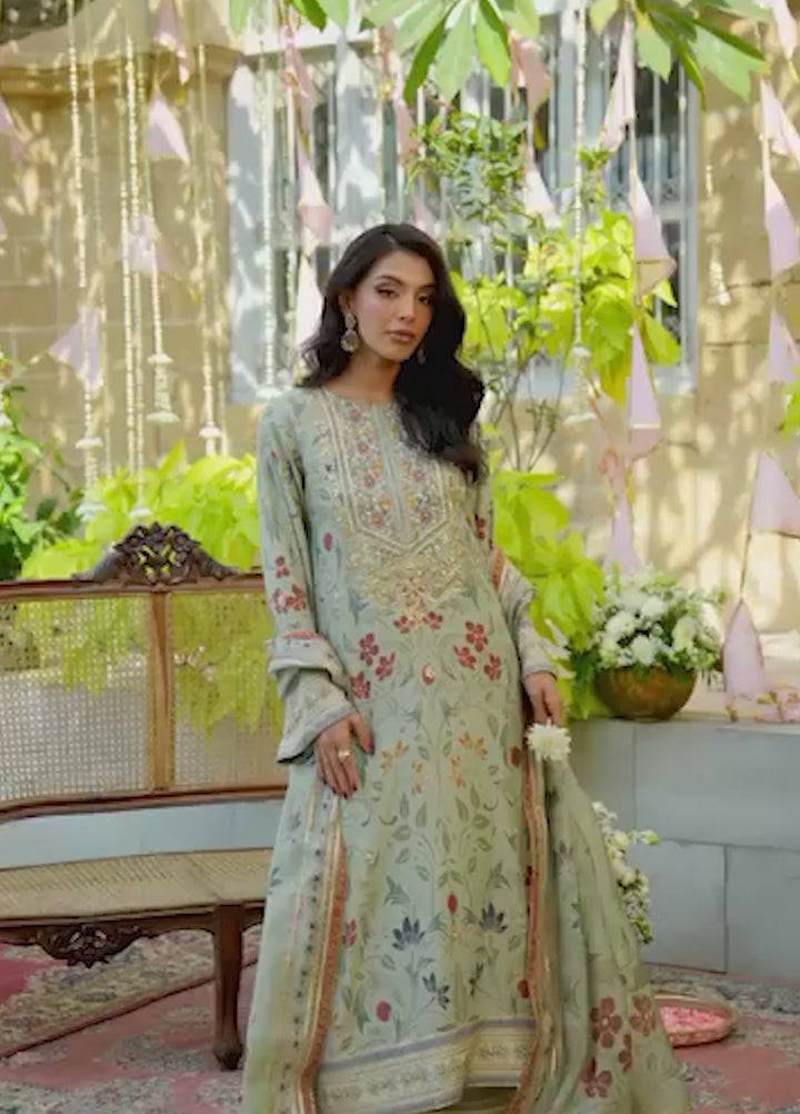 Erina From Nizka By Nida Rehan RTW Hand work Khaddi Silk 2 Piece Suit Ivera - Festive Collection