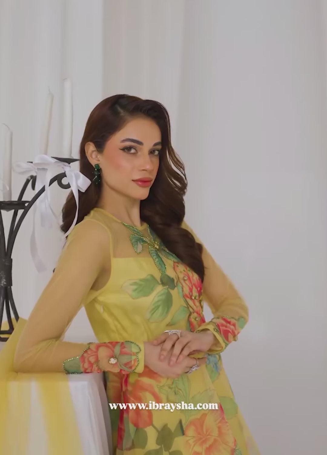 Afsana e Noor by Ibraysha RTW Embroidered Organza 4 Piece Suit Noor-E-Zarin - Festive Collection