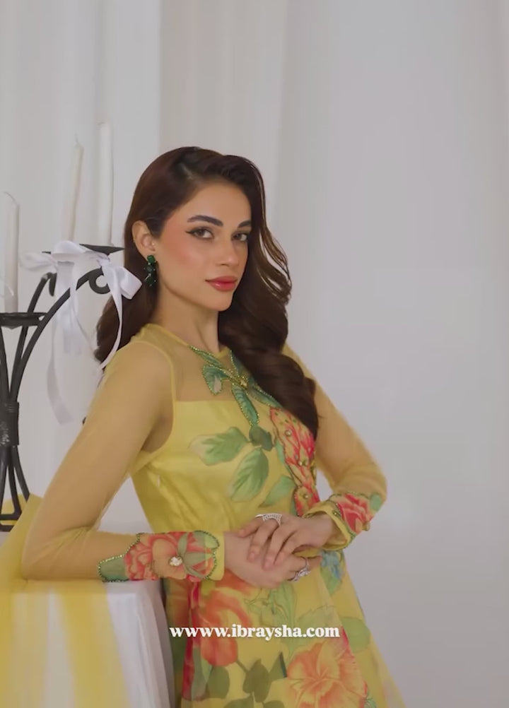 Afsana e Noor by Ibraysha RTW Embroidered Organza 4 Piece Suit Noor-E-Zarin - Festive Collection