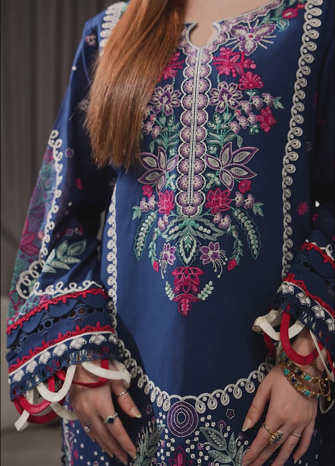 Aria By Meerak RTW Embroidered Lawn 3 Piece Suit Niva Festive Collection
