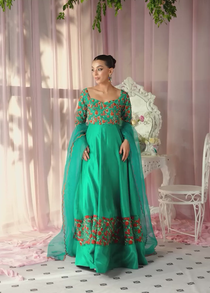 Sera From Nizka By Nida Rehan RTW Embroidered Organza 3 Piece Suit Aurel - Festive Collection