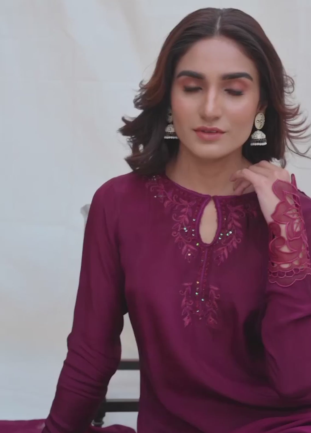 Textile Lime Pret Embroidered Raw Silk 3 Piece Suit Eva 2