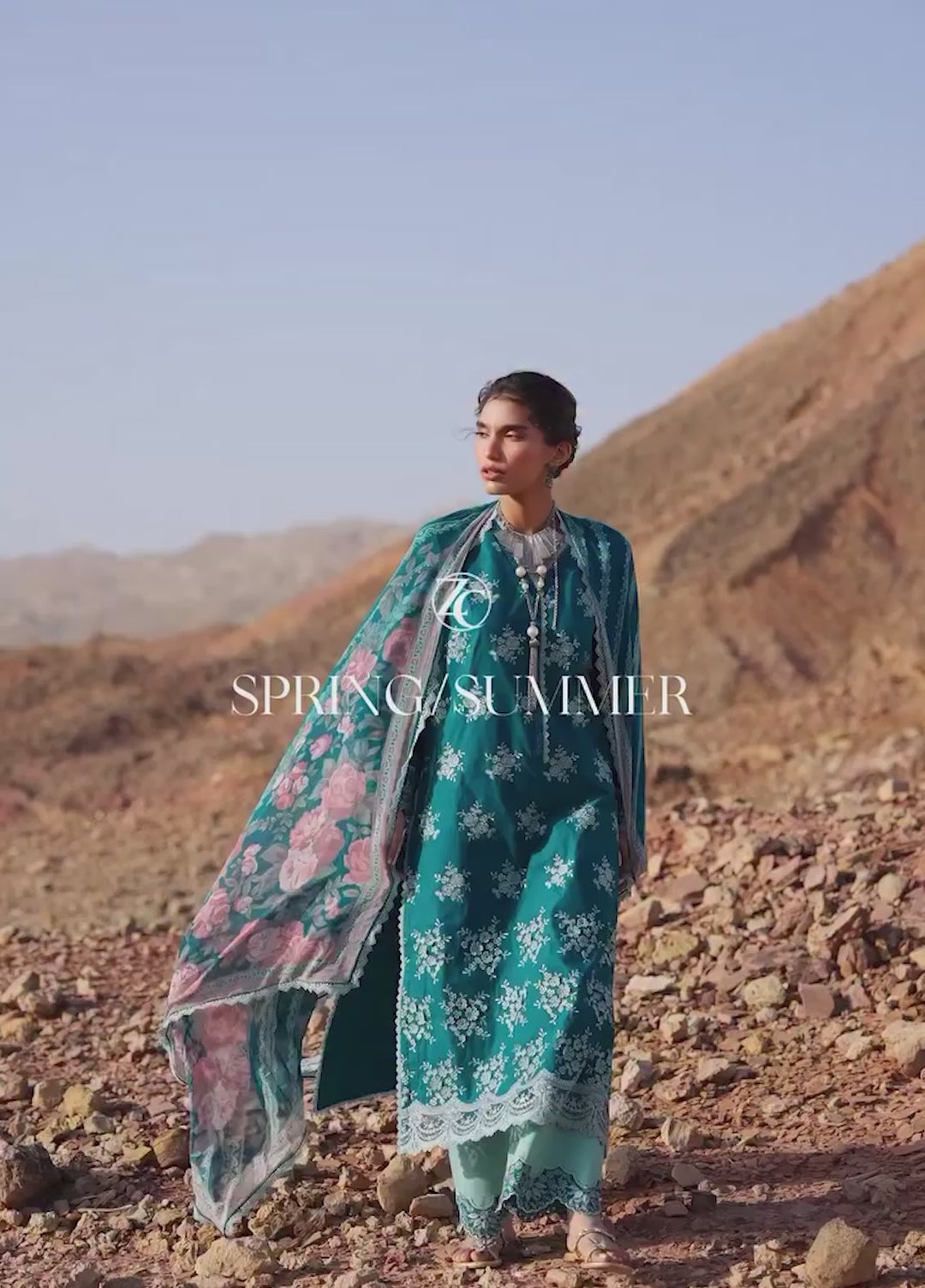 Zainab Chottani Unstitched Embroidered Luxury Lawn 3 Piece Suit ZC26ULZ D-12 NISSA - Summer Collection