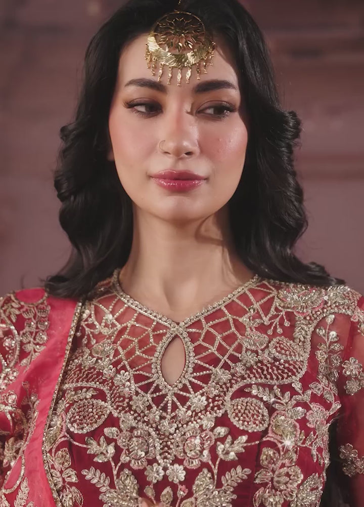 Shehnai by Afrozeh Unstitched Hand work Organza 3 Piece Suit AF26USW Rukhsan AFR-0157 - Wedding Collection