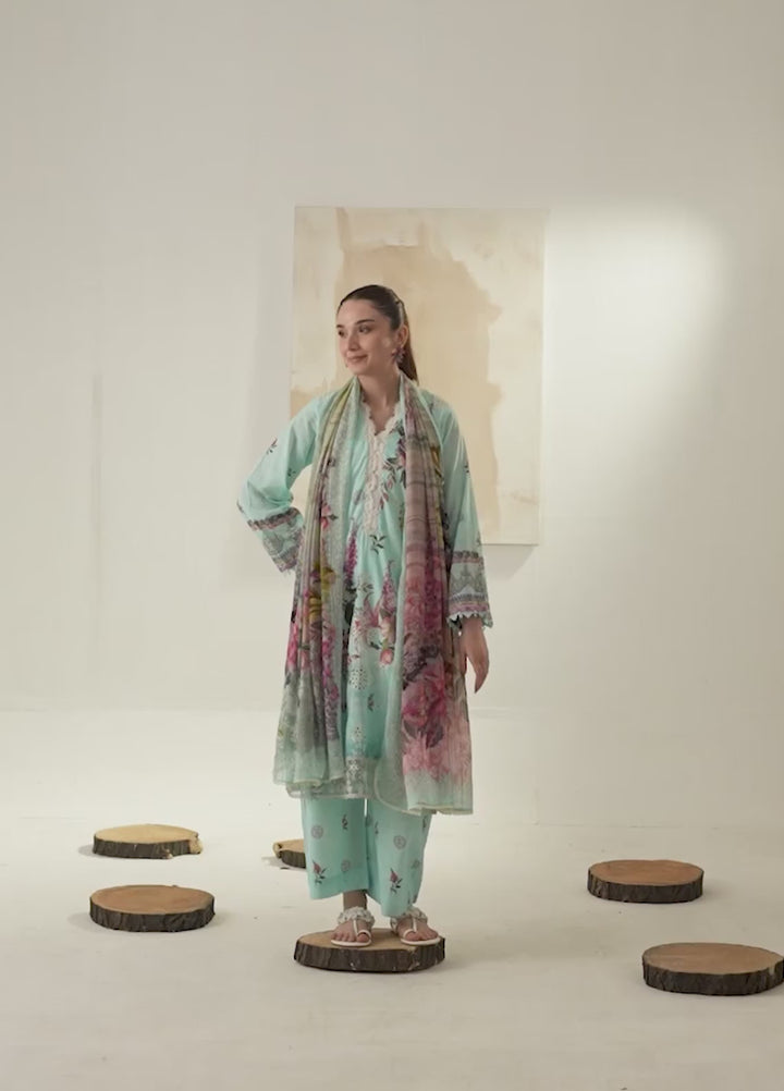 Solace by Meerak RTW Embroidered Lawn 3 Piece Suit DL-07 - Casual Collection