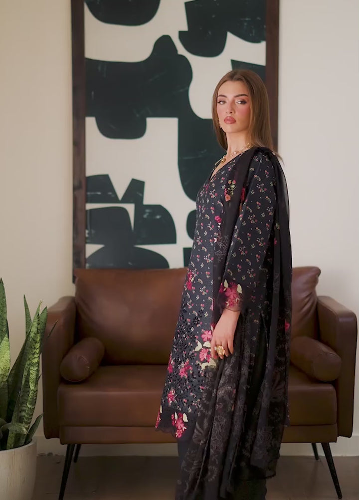 Sahl by Rashid Textiles Unstitched Embroidered Lawn Karandi 3 Piece Suit RT26USLK D-3917 - Casual Collection