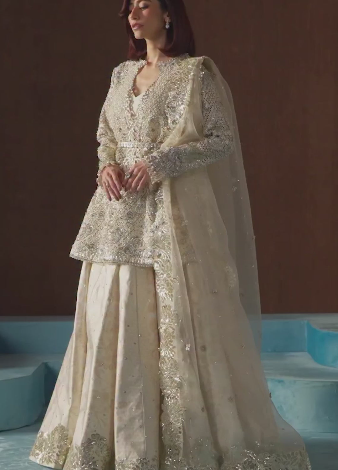 Hayat by Afrozeh Unstitched Raw Silk Embroidered Suits 3 Piece AF25HU AFH-25-05 ROHAVE - Festive Collection