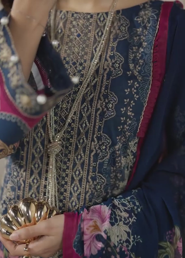 Gulaal Unstitched Embroidered Lawn 3 Piece Suit GL26ULF Aluxe D-8 - Festive Collection