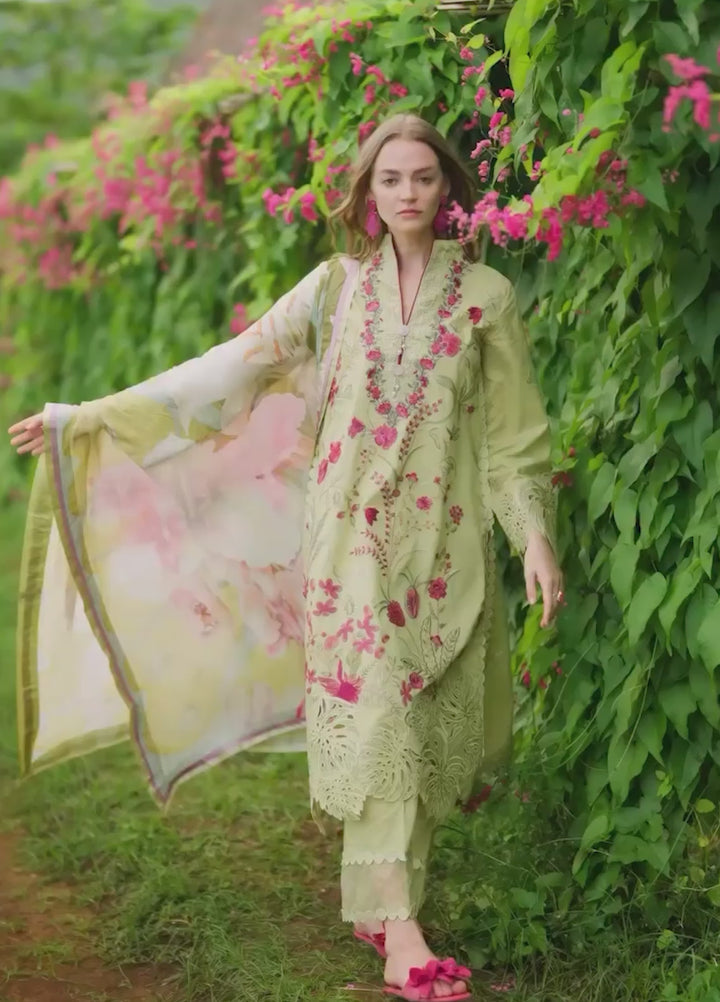 The Secret Garden by Mushq Hemline Unstitched Lawn 3 Piece Suit MU26USG D-14A Wildflower Waltz - Summer Collection