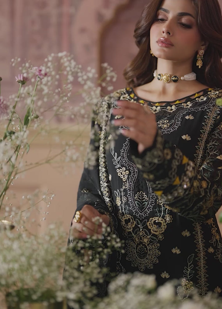 Gulaal Embroidered Chiffon Suits Unstitched 3 Piece GL25EU D-32 Deenah - Formals Collection