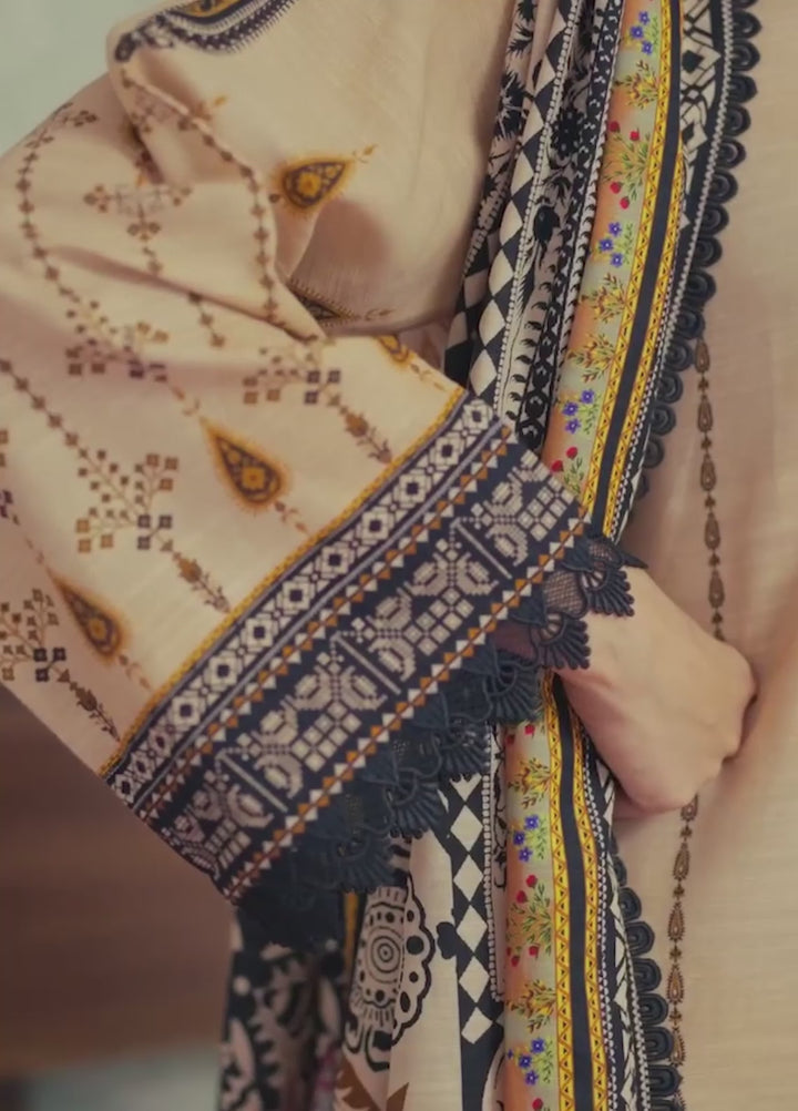 Sahar Printed Khaddar Suits Unstitched 3 Piece AW2-25-21 Ornate Desert - Winter Collection