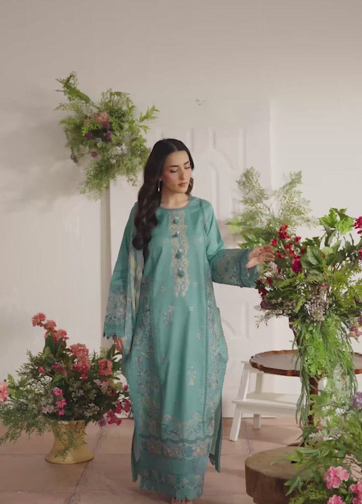 Zync by Florent Unstitched Embroidered Lawn 3 Piece Suit FL26ULZ FZ-4B - Summer Collection