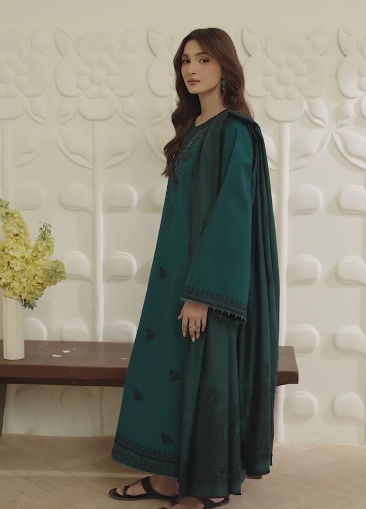 Onara by Humdum Unstitched Embroidered Khaddar 3 Piece Suit HD26UKO D-04 - Winter Collection
