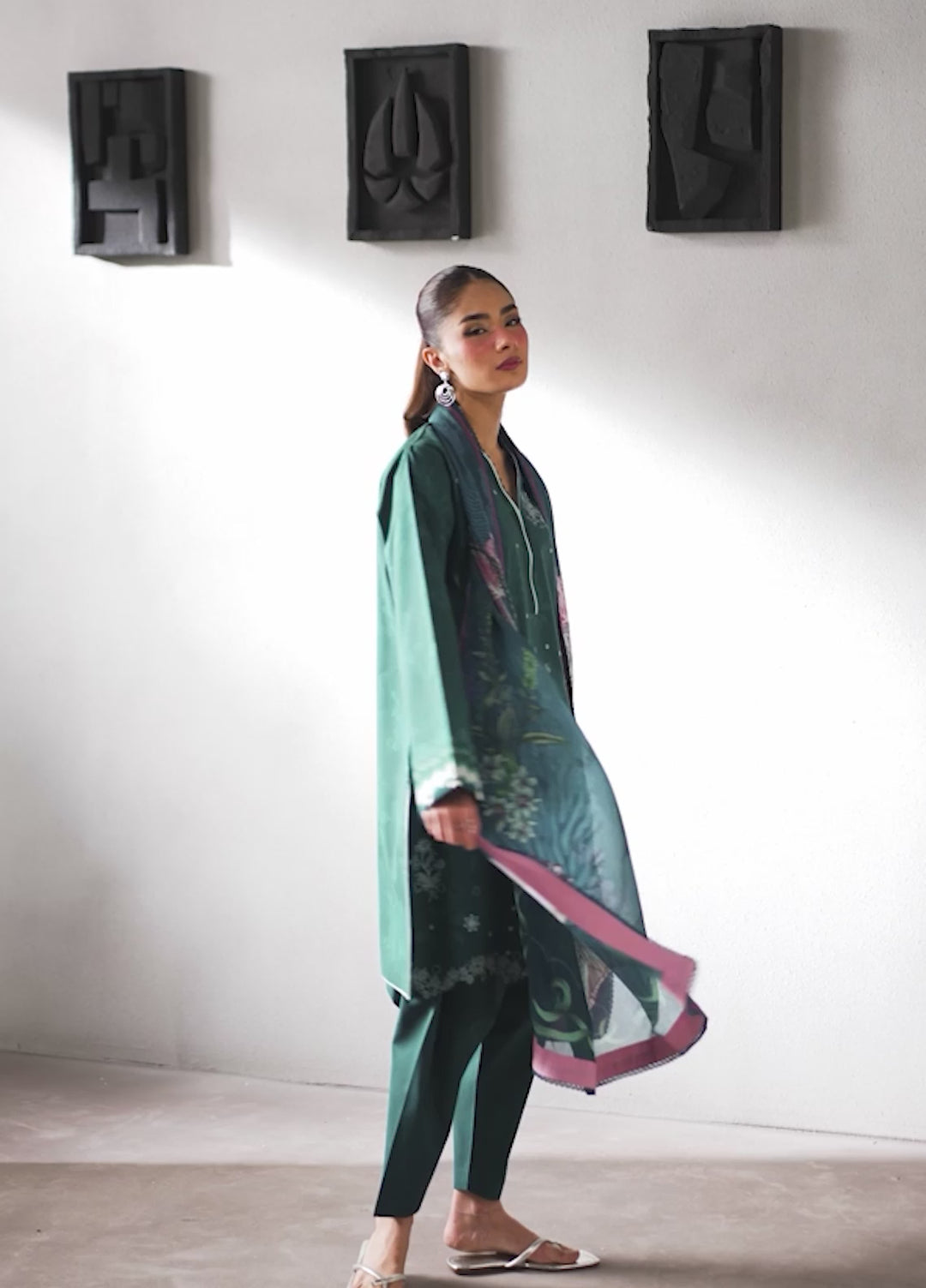 Selure by Seran Women Unstitched Embroidered Lawn 3 Piece Suit SN26ULS Verdelle D-01 - Casual Collection
