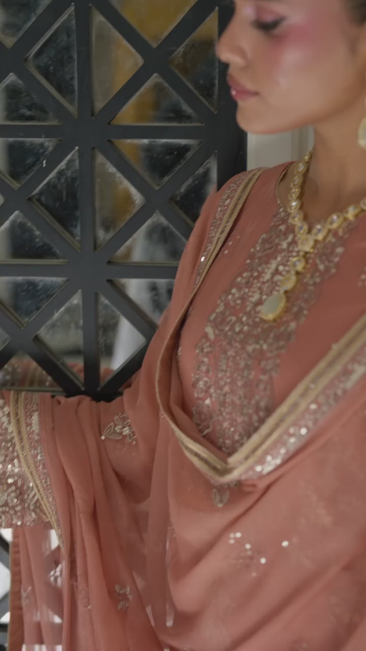 Maison d'or by Sahane Unstitched Embroidered Chiffon 3 Piece Suit CT-27006 SORELLE - Festive Collection