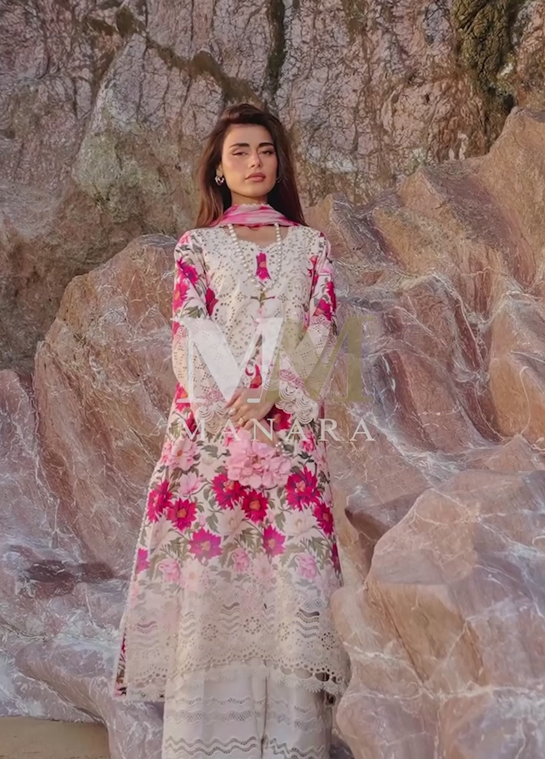 Summer Dream by Manara Unstitched Embroidered Lawn 3 Piece Suit MN26USDL Wind Flower-05 - Casual Collection