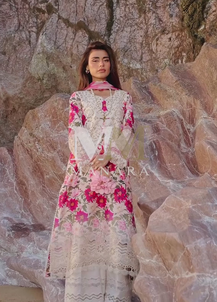 Summer Dream by Manara Unstitched Embroidered Lawn 3 Piece Suit MN26USDL Wind Flower-05 - Casual Collection