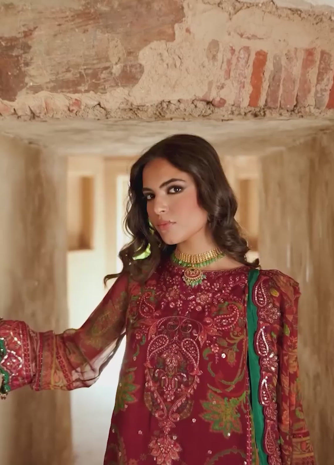 Vasal by Charizma Unstitched Embroidered Chiffon 4 Piece Suit CHR26UVC VSLW6-04 - Festive Collection