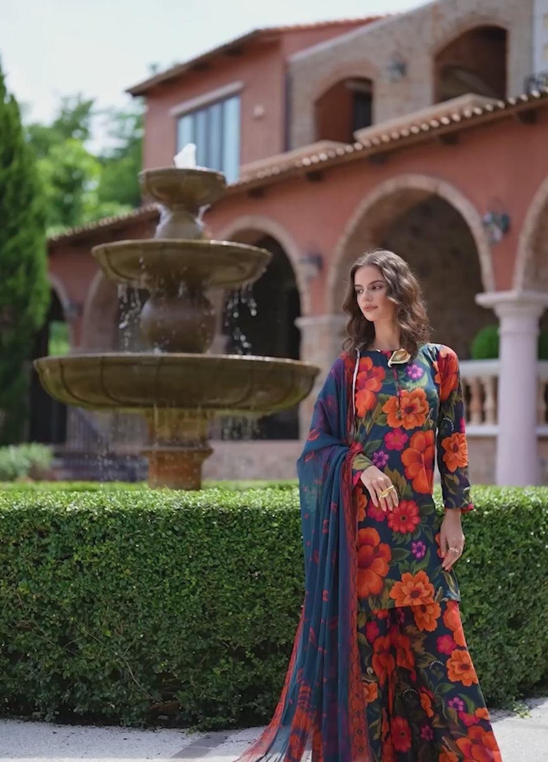 Petals Of Serenity by Feathers RTW Printed Lawn 3 Piece Suit VESTOR - Casual Collection