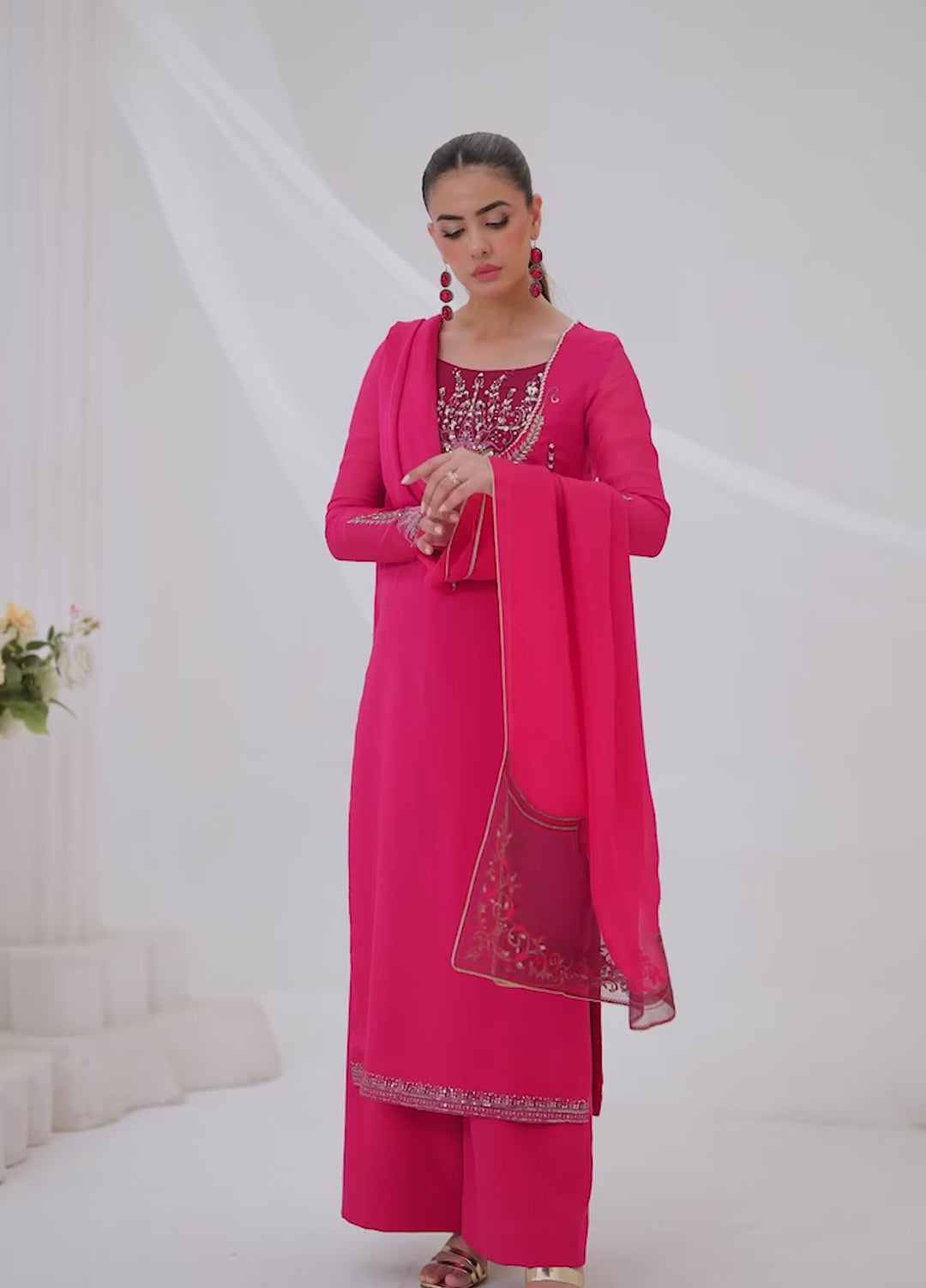 Silk Ivy by Jamnii Pret Embroidered Silk 3 Piece Suit Muse