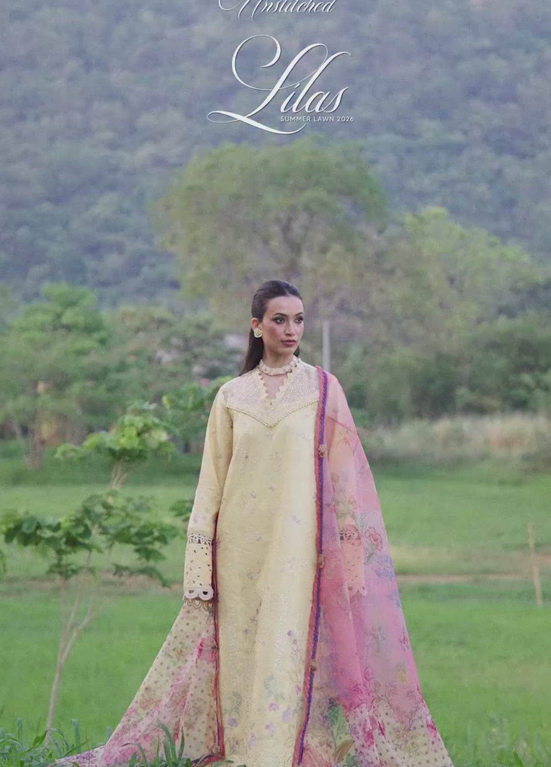 Lilas by Republic WomensWear Unstitched Embroidered Lawn 3 Piece Suit RW26ULL D-5B - Eid Collection