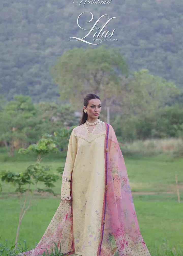 Lilas by Republic WomensWear Unstitched Embroidered Lawn 3 Piece Suit RW26ULL D-5B - Eid Collection